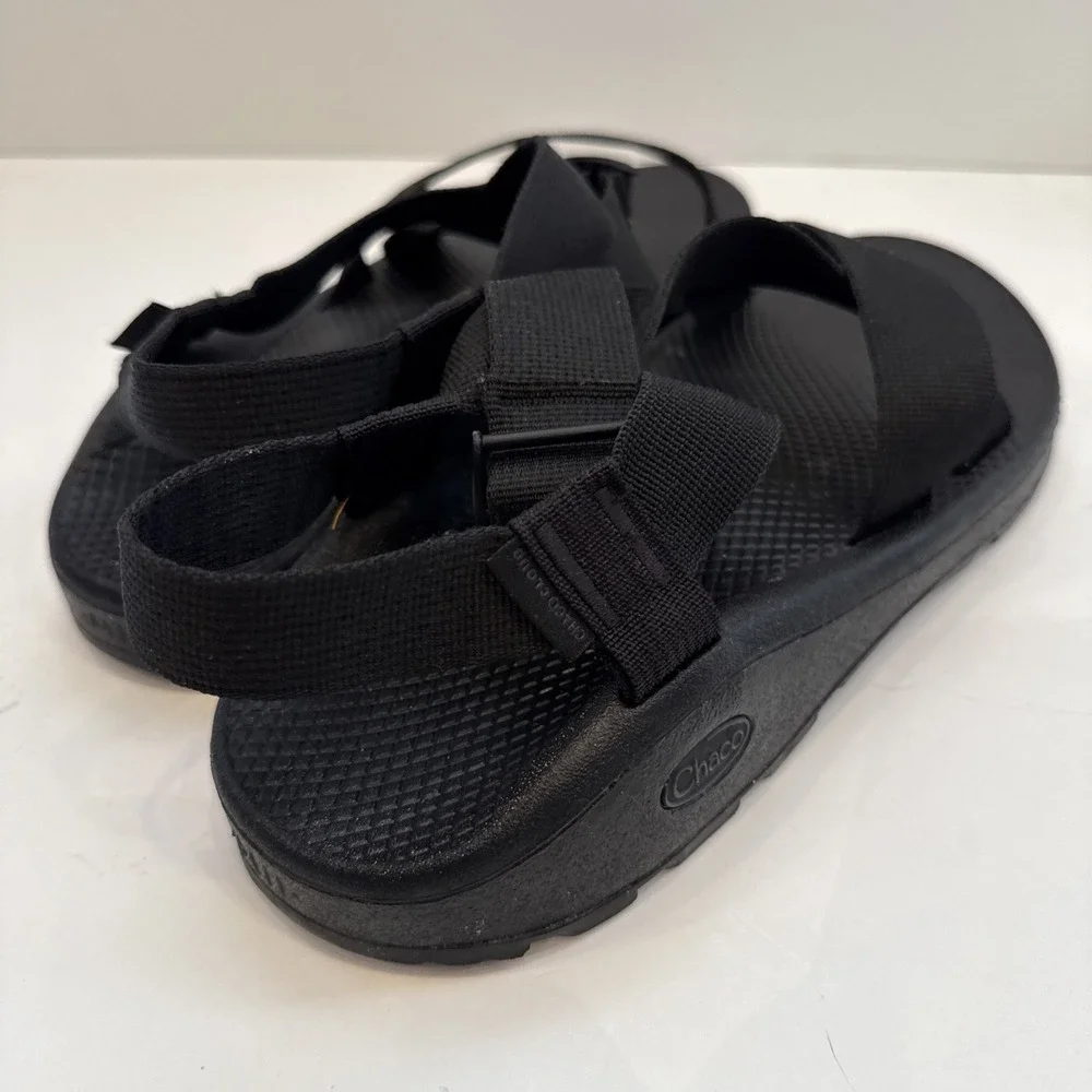Men's 11 M Chaco Mega Z/Cloud Sandals Solid Black J106635 Hiking Slingback Trail